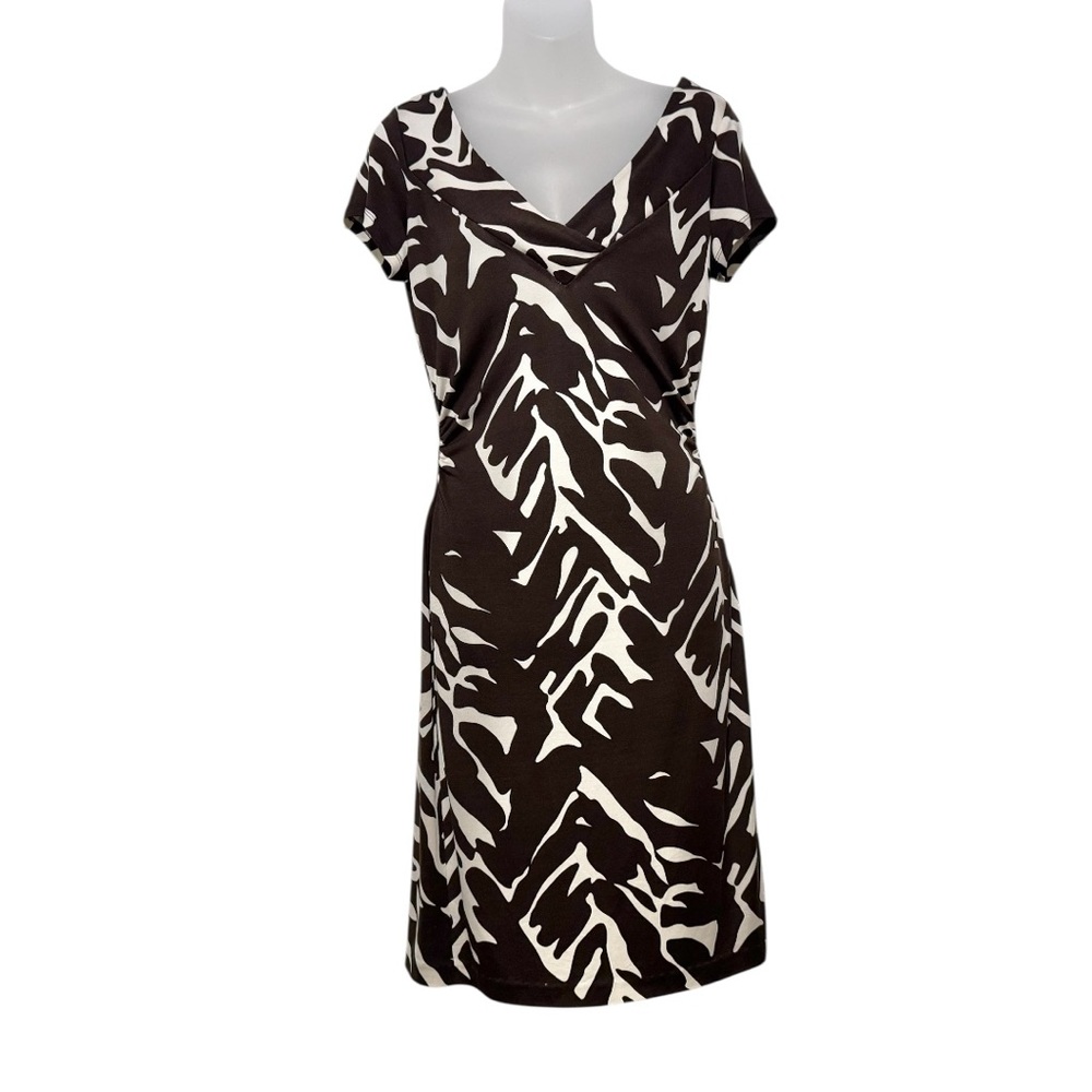 Diane Von Furstenberg Silk Sheath Dress with Wide V Neck